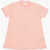 Palm Angels Short Sleeve Crew-Neck Tee Dress With Printed Logo Pink