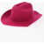 RUSLAN BAGINSKIY Solid Color Wool Felt Cowboy Hat With Embossed Monogram Pink