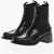 HEREU Chelsea Leather Booties Alda With Penny Toe Black