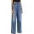 Alexander McQueen Wide Leg Jeans With Contrasting Details WORN WASH