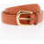 B-LOW THE BELT Leather Kennedy Belt With Gold-Toned Hardware Brown