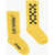 OFF-WHITE KIDS Ribbed Long Socks With Contrasting Logo Embroidery Yellow