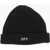 OFF-WHITE KIDS Cotton Beanie With Embroidery Black
