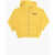 OFF-WHITE KIDS Hoodie With Zip Closure And Lettering Logo Yellow