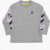OFF-WHITE KIDS Long Sleeve Crew-Neck T-Shirt With Printed Contrasting Logo Gray