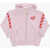 OFF-WHITE KIDS Brushed Cotton Sweatshirt With Zip Closure Pink