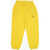 OFF-WHITE KIDS Solid Color Brushed Cotton Monster Arrow Joggers With Print Yellow