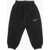 OFF-WHITE KIDS Solid Color Brushed Cotton Monster Arrow Joggers With Print Black