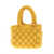 CHICA BAGS Shopping Small Crochet Lana Giallo Yellow