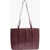 THEMOIRè Faux Leather Pleated Tote Bag Burgundy