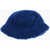 STAND STUDIO Solid Color Faux Fur Wera Bucket Hat Blue