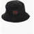 Raf Simons Solid Color Bucket Hat With Logo Patch Black