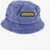 PLEASURES Solid Color Bucket Hat With Logo Patch Blue