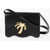 Palm Angels Leather Palm Mid Shoulder Bag With Adjustable Shoulder Strap Black