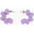 SUNNEI Siliconed Metal Puffy Semi-Circle Earrings Violet