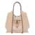 TOD'S TOD'S T Timeless mini leather tote bag BEIGE