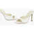THE SADDLER Cv' Crocodile Effect Leather Sandals With Square Toe 10Cm White