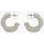 AMINA MUADDI Silver Cameron Hoop Earrings With Rhinestone Embellishment Silver