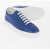 Doucal's Leather Low Top Sneakers With Contrasting Sole Blue