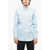 Prada Standard Collar Popeline Cotton Shirt Light Blue