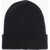 Alexander McQueen Solid Color Cashmere Beanie With Embroidered Logo Blue