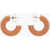 AMINA MUADDI Silver Cameron Hoop Earrings With Rhinestone Embellishment Orange