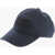 Alexander McQueen Solid Color Cap With Embroidered Logo Blue