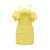 MSGM MSGM Taffeta Mini Sheath Dress YELLOW