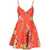 ZIMMERMANN Zimmermann Floral Print Linen Flared Mini Dress RED