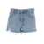 AGOLDE 'Parker' Light Blue Shorts with Rips and Raw-Edged Hem in Cotton Denim Woman BLU