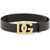 Dolce & Gabbana Lux Leather Belt With Dg Buckle NERO ORO