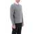 Thom Browne Cable Wool Sweater With Rwb Detail LT GREY