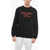 Raf Simons Feece Cotton Crew-Neck Sweatshirt With Print Black