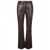 True Royal TRUE ROYAL Faux leather flared trousers BROWN