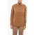 Destin Wool And Cashmere Overshirt With Fringes Brown