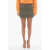 SPORTMAX Tweed Wool Blend Corone Miniskirt Orange
