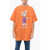 MARTINE ROSE Oversized Bunny T-Shirt With Graphic Print Orange