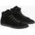 CORNELIANI Id Suede Toe Nylon High-Top Sneakers Black