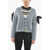 RED VALENTINO Aran Cropped Cardigan With Decorative Bow Gray