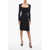 Versace Belted Back Slit Maxi Dress Black