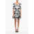 Versace Belted A-Line Dress With Baroque Print Black