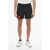 424 Solid Color Nylon Shorts With Contrasting Details Black
