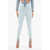 ROTATE Birger Christensen Terry-Cotton Aliciana Flared Pants With Ankle Split Blue