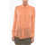 OSEREE Silk Chiffon Lingerie Shirt Orange
