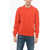 SUNFLOWER Wool Blend Moon Crew-Neck Sweater With Ribb Hem Red