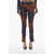 ROTATE Birger Christensen Frontal Zip Details Space Dye Skinny Fit Pants Multicolor