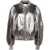 THE ATTICO The Attico Mirrored Leather Bomber Jacket - Runway SILVER