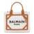 Balmain Balmain B-Army Mini Canvas And Leather Trims Tote Bag Beige