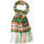 ANDERSSON BELL Mohair Blend Big Check Scarf With Fringes Multicolor