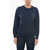 Kenzo Paris Brushed Cotton Crew-Neck Sweatshirt With Back Print Blue